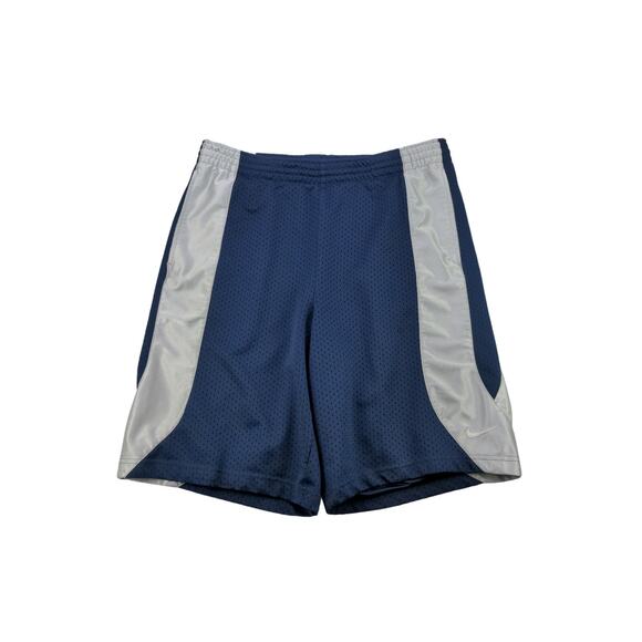 Mens Nike Mesh Athletic Shorts Size M Blue Embroidered Swoosh - Picture 1 of 12